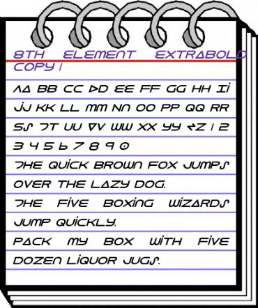 8th Element ExtraBold Italic ExtraBold Italic animated font preview 8th Element ExtraBold Italic ExtraBold Italic animated font preview