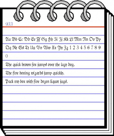 00933 Regular animated font preview