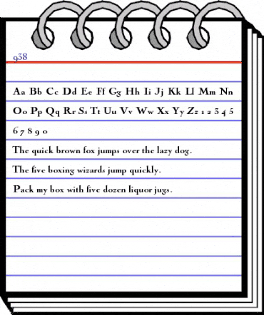 00938 Regular animated font preview