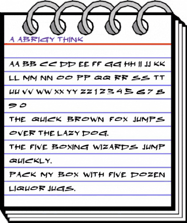 aAbrigyThink Regular animated font preview