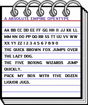 a Absolute Empire Regular animated font preview a Absolute Empire Regular animated font preview