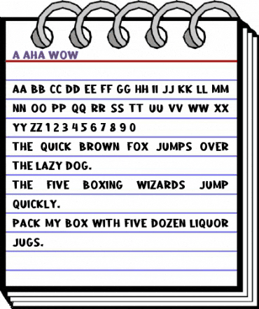 a Aha Wow Regular animated font preview a Aha Wow Regular animated font preview