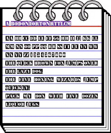 a_BodoniOrtoNrTtlCm Regular animated font preview
