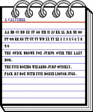 a_CalyxBrk Regular animated font preview