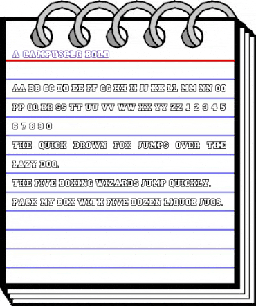 a_CampusClg Bold animated font preview