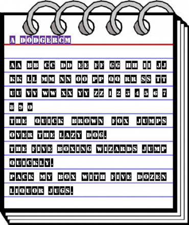 a_DodgerCm Regular animated font preview
