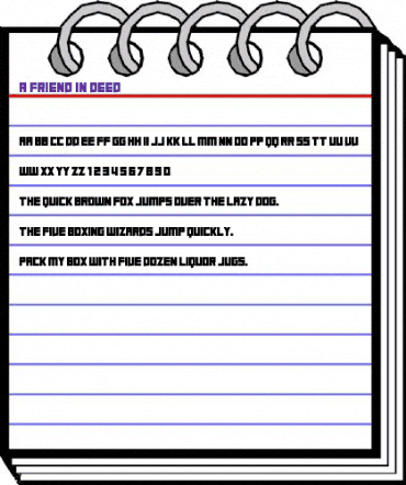 A Friend In Deed Regular animated font preview