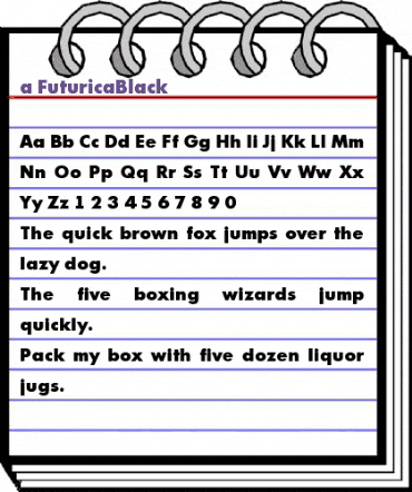 a_FuturicaBlack Regular animated font preview