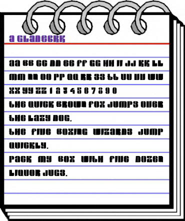 a_GladeBrk Regular animated font preview