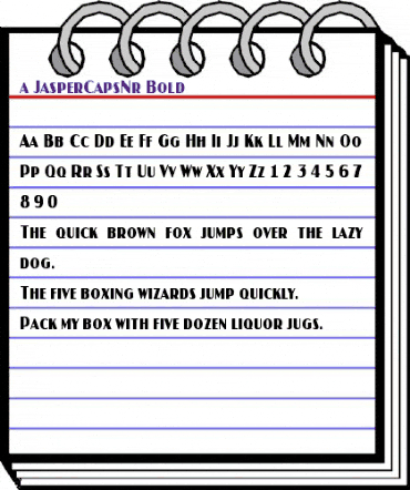 a_JasperCapsNr Bold animated font preview