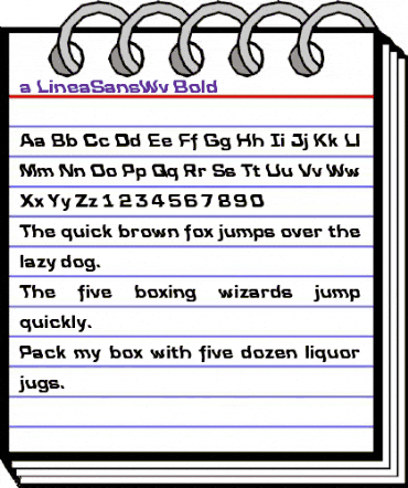 a_LineaSansWv Bold animated font preview
