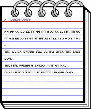 a_ModernoB&W Regular animated font preview