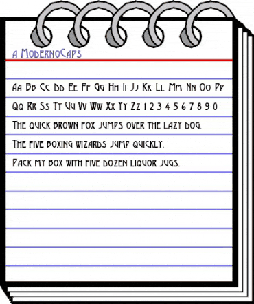 a_ModernoCaps Regular animated font preview