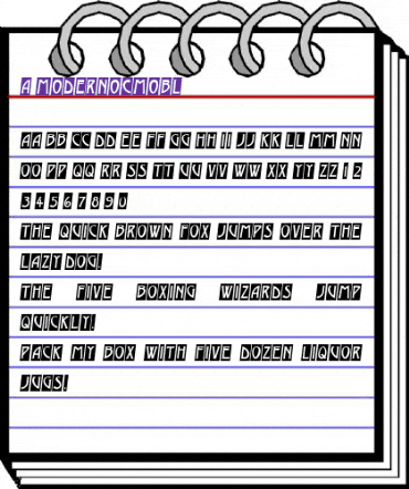a_ModernoCmObl Regular animated font preview