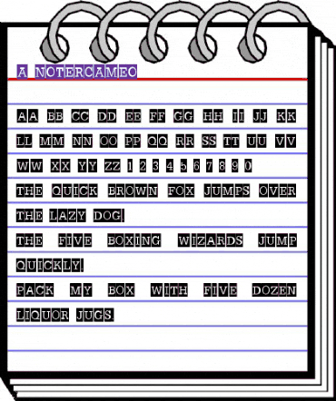 a_NoterCm Regular animated font preview