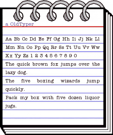 a_OldTyper Regular animated font preview