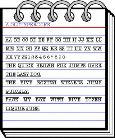 a_OldTyperDcFr Regular animated font preview