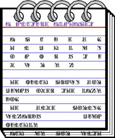 a picture alphabet Regular animated font preview a picture alphabet Regular animated font preview