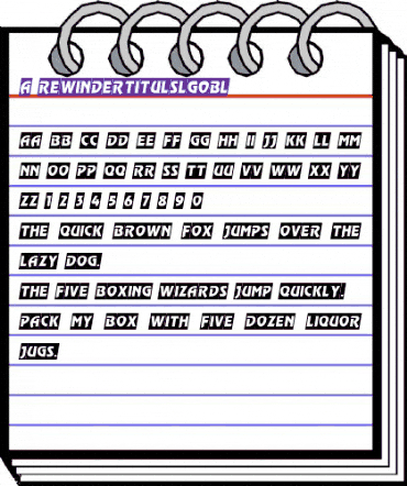 a_RewinderTitulSlgObl Regular animated font preview