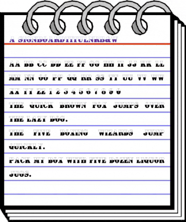 a_SignboardTitulNrB&W Regular animated font preview