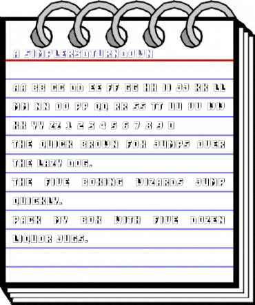 a_Simpler3DTurnDn Regular animated font preview