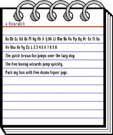 a_VizoraBrk Regular animated font preview