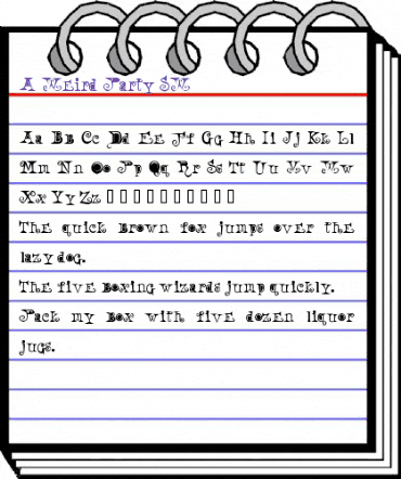 A Weird Party SW animated font preview