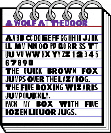 A Wolf At The Door Regular animated font preview