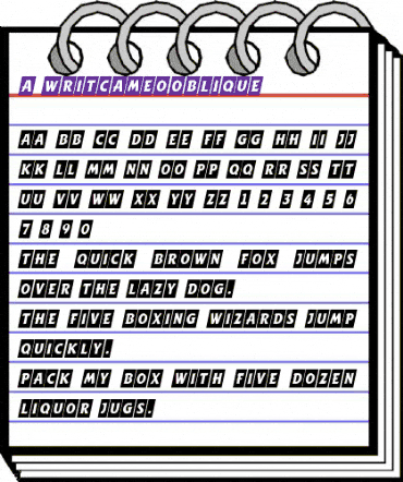 a_WritCmObl Regular animated font preview