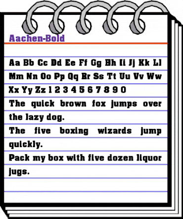Aachen Bold animated font preview
