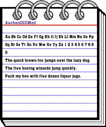 AachenDEEMed Regular animated font preview