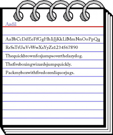 Aadil Regular animated font preview