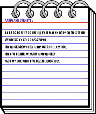 Aardvark Regular animated font preview Aardvark Regular animated font preview