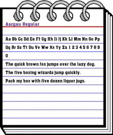 Aargau Regular animated font preview Aargau Regular animated font preview