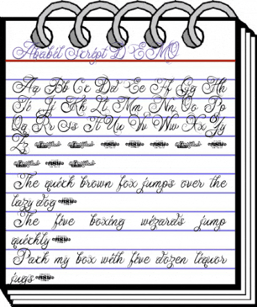 Ababil Script DEMO Regular animated font preview