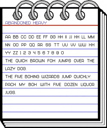 Abandoned Heavy animated font preview Abandoned Heavy animated font preview