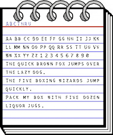 ABCThru Regular animated font preview