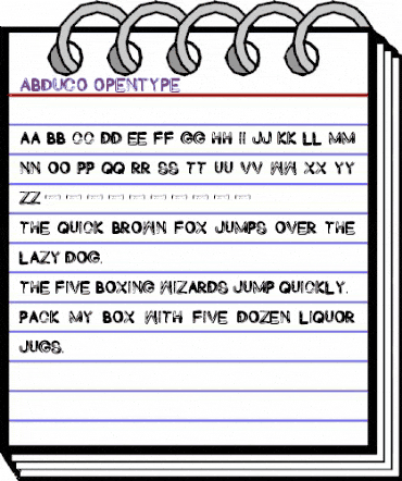 Abduco Regular animated font preview Abduco Regular animated font preview