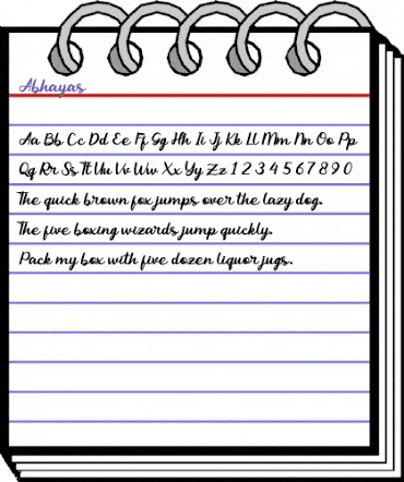 Abhayas Regular animated font preview