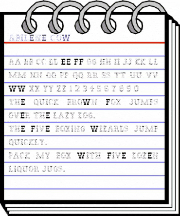 Abilene Cow Regular animated font preview