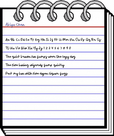 Abiyu Chan Regular animated font preview