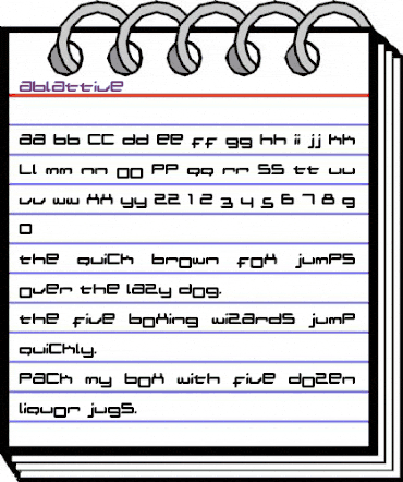 Ablattive Regular animated font preview