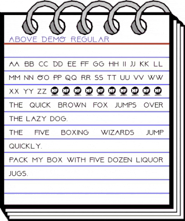 Above DEMO Regular animated font preview