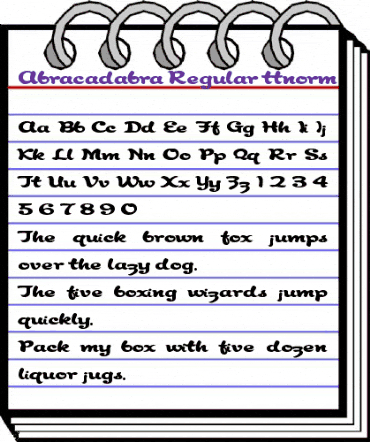 Abracadabra Regular animated font preview