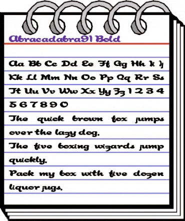 Abracadabra91 Bold animated font preview Abracadabra91 Bold animated font preview