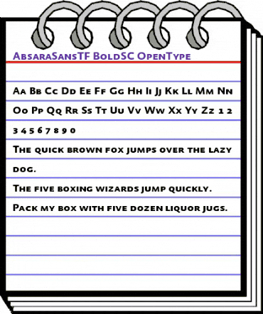 AbsaraSansTF-BoldSC Regular animated font preview AbsaraSansTF-BoldSC Regular animated font preview