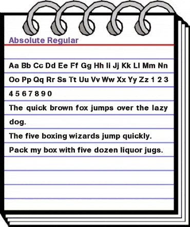 Absolute Regular animated font preview