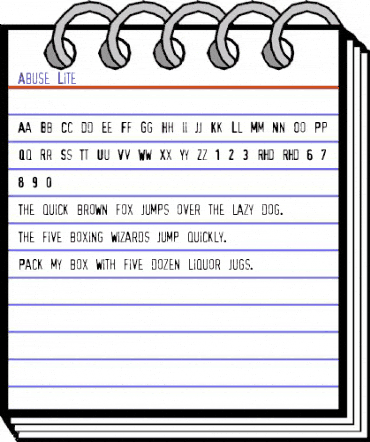 Abuse Lite Regular animated font preview