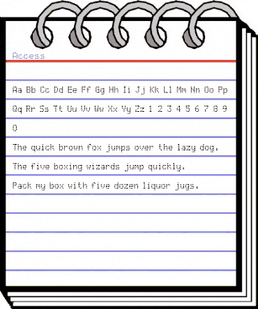 Access Regular animated font preview
