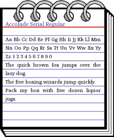 Accolade-Serial Regular animated font preview